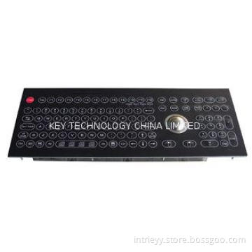 With Optical Trackball Black Industrial Membrane Keyboard w